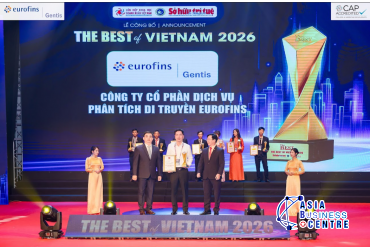 Eurofins GENTIS khẳng định vị thế TOP 3 Thương hiệu Tốt Nhất Việt Nam năm 2026